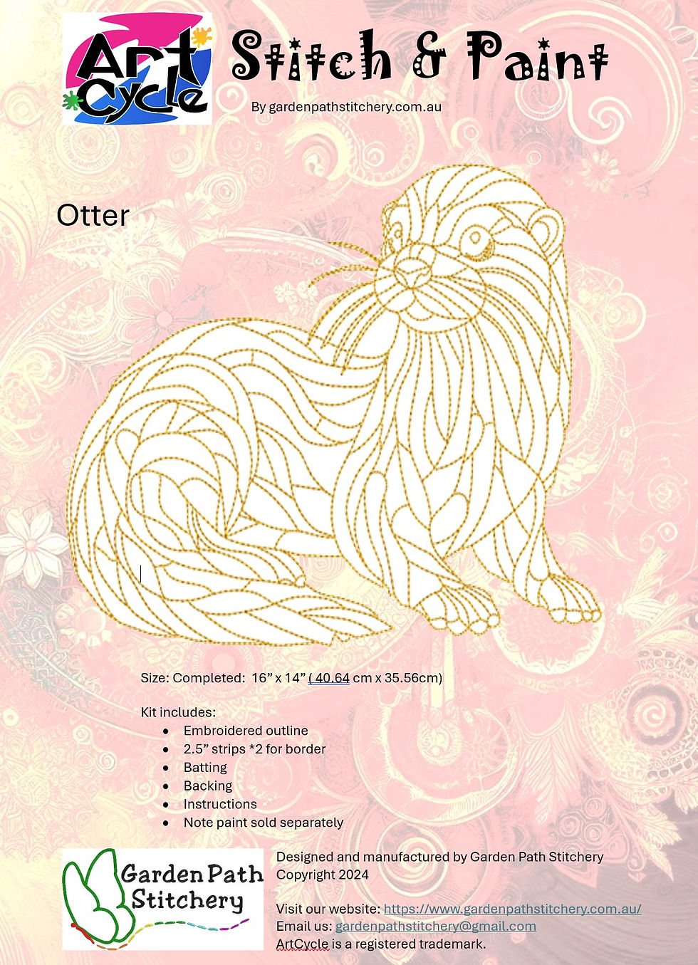 Stitch and paint kit otter