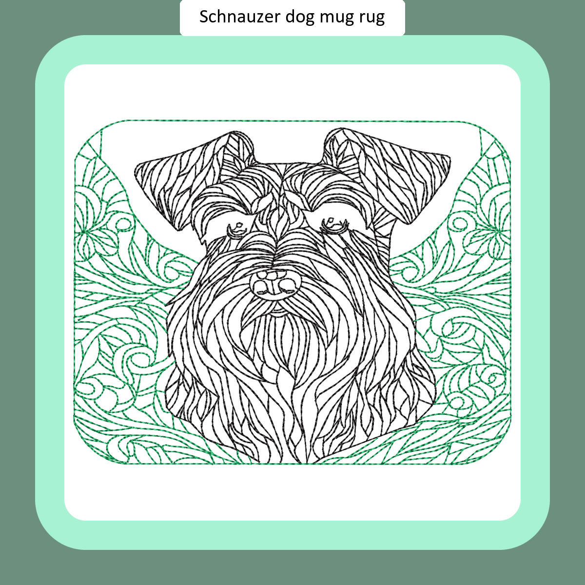 Schnauzer Mug Rug