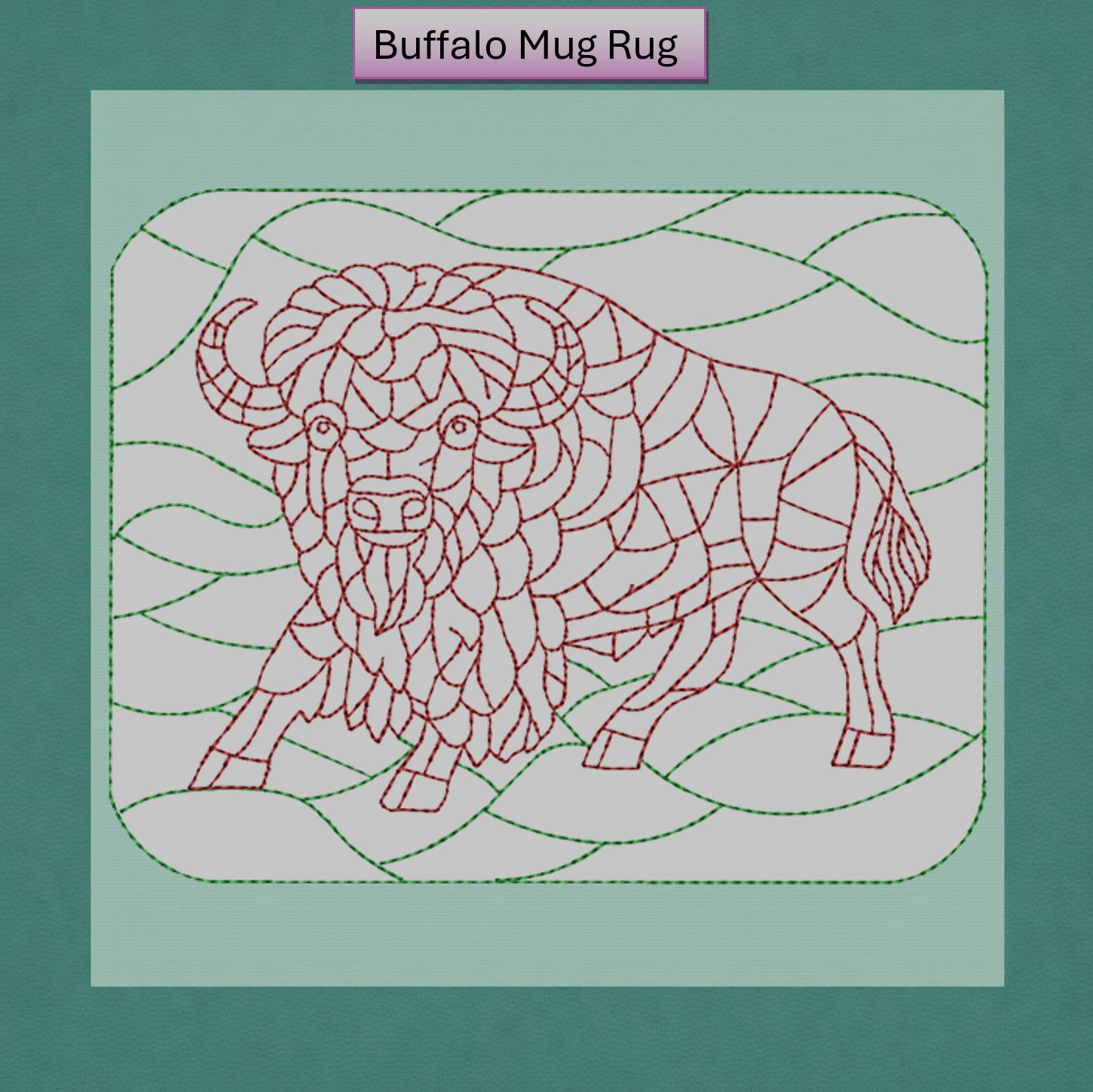 Buffalo Mug Rug Kit