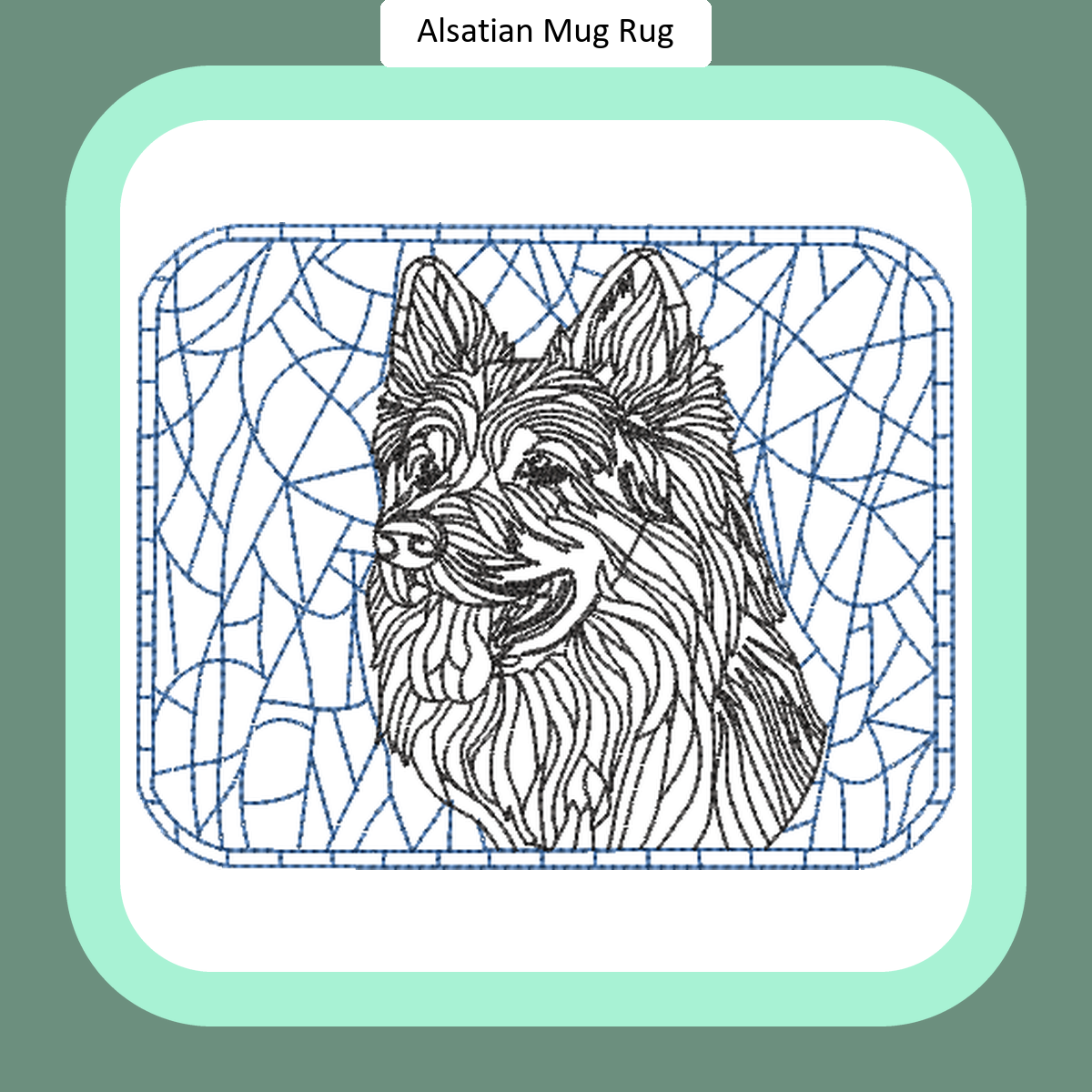 Alsatian Mug Rug Kit