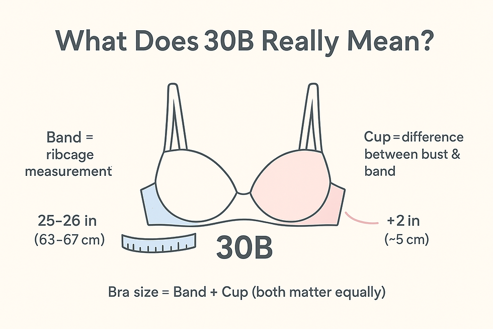 What Does 30b bra Size Mean? Infographic