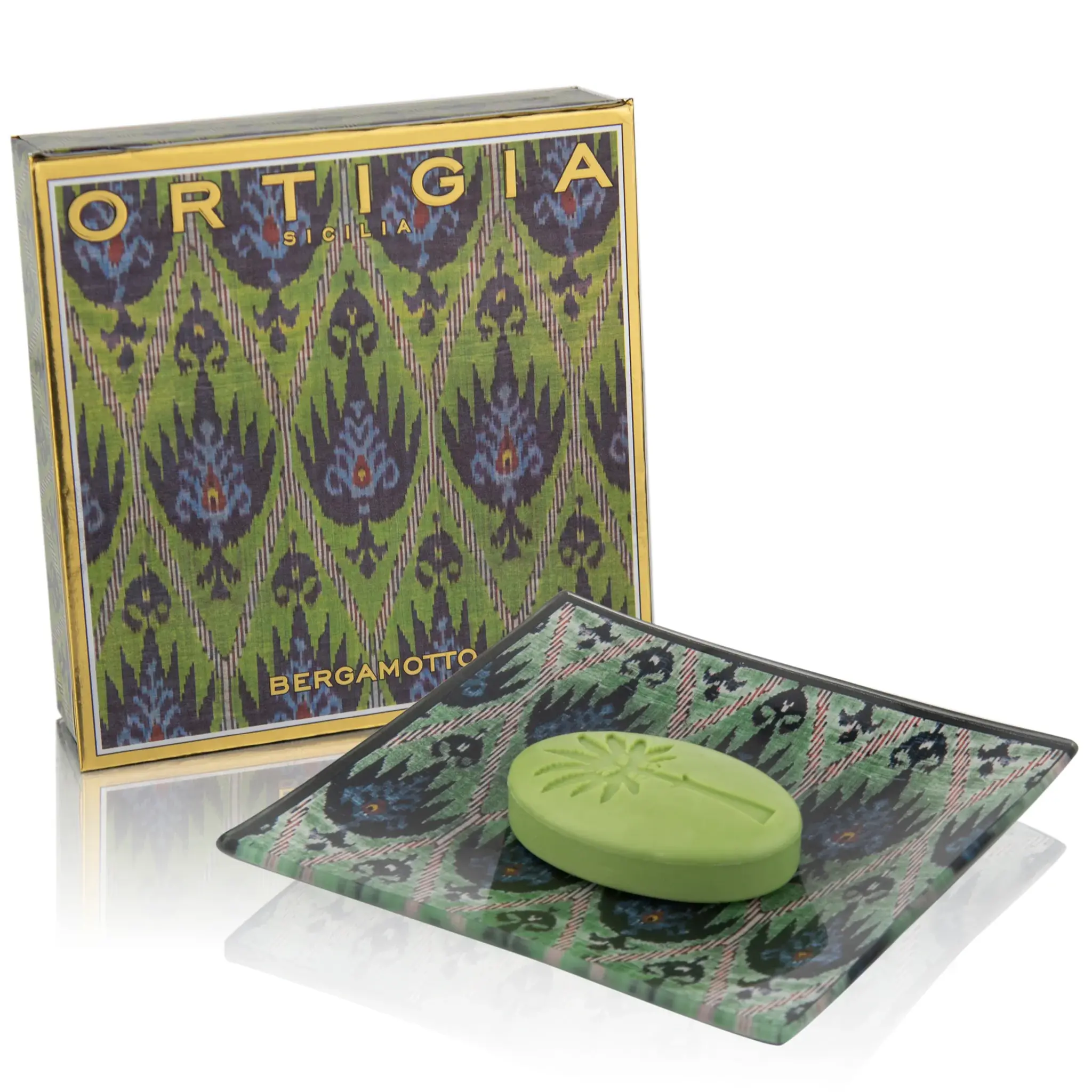 Bergamotto Glass Plate and Soap by Ortigia