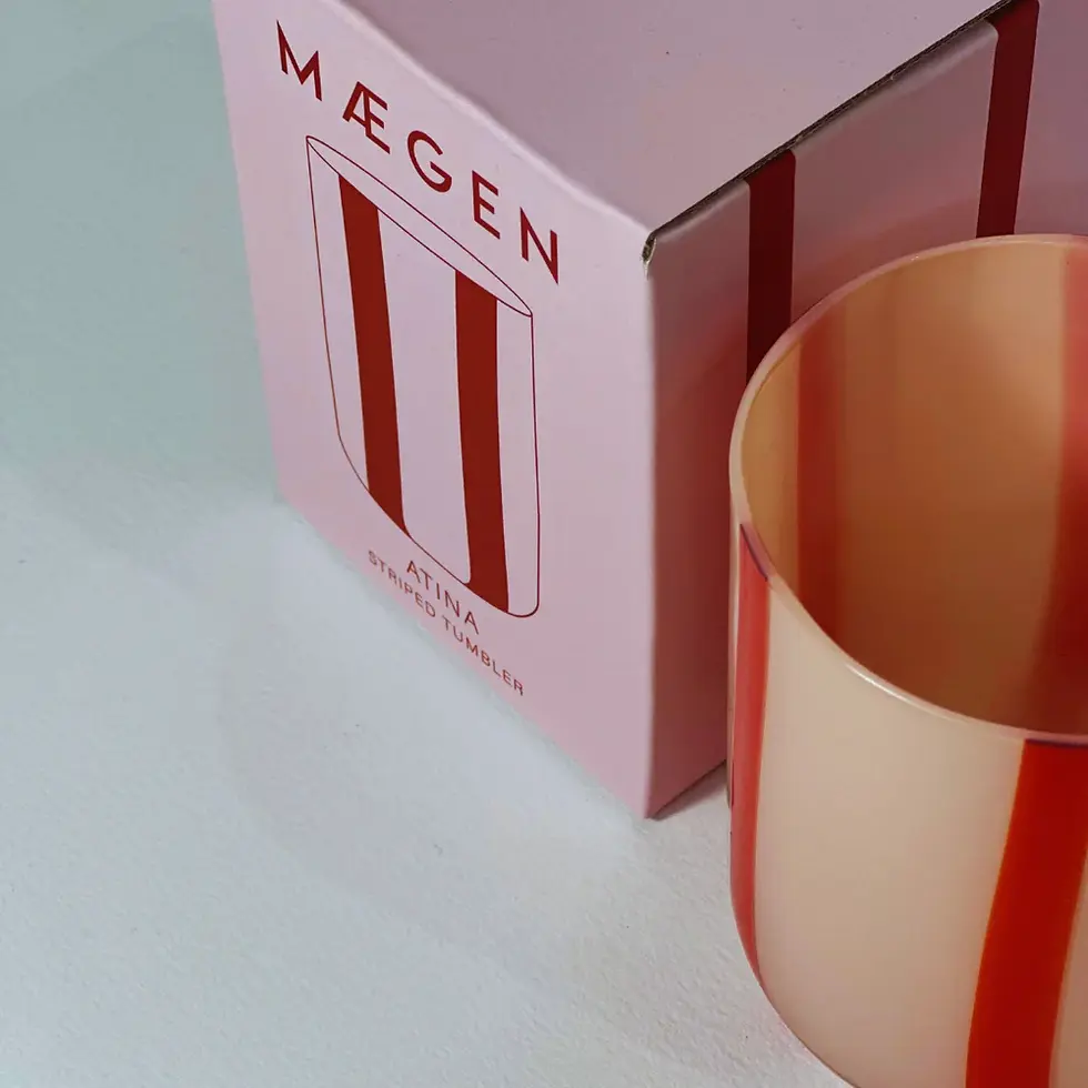 Thumbnail: Atina Glassware - Pink and Red by Maegen