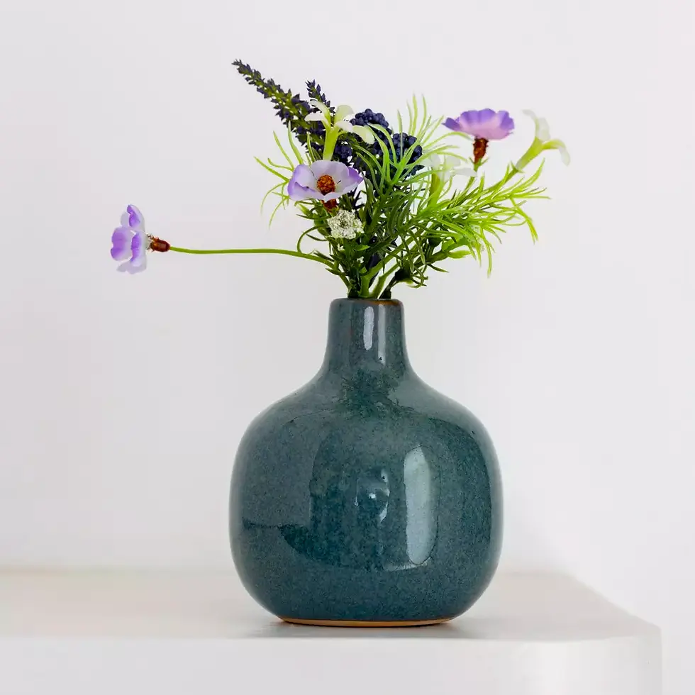 Stem Vase Smoke Blue