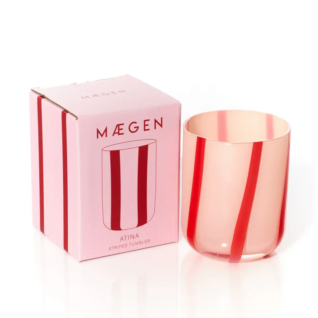 Atina Glassware - Pink and Red by Maegen