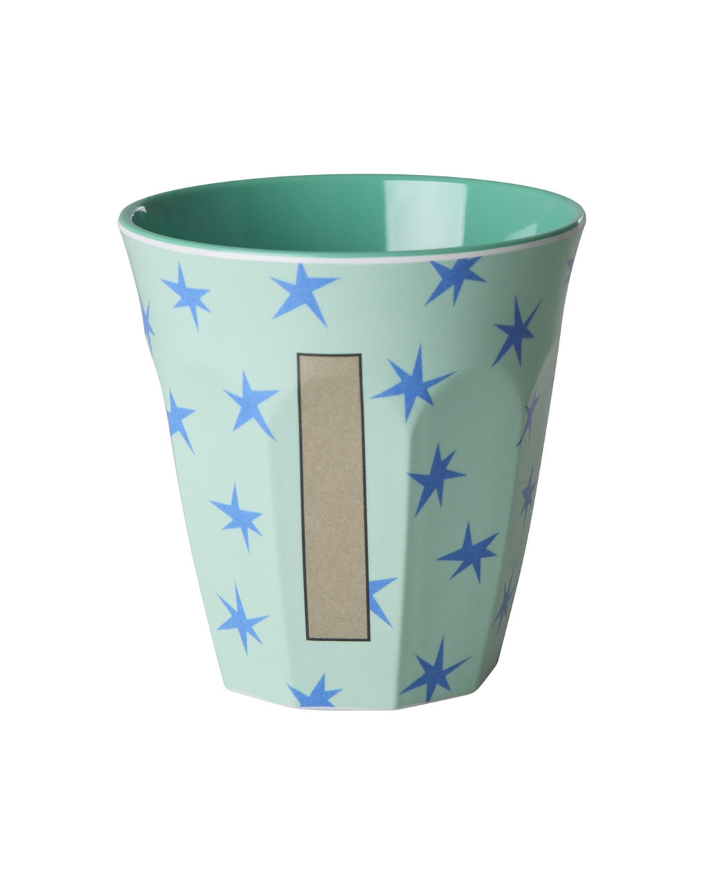 Rice Melamine Alphabet Cup Stars - Letter I