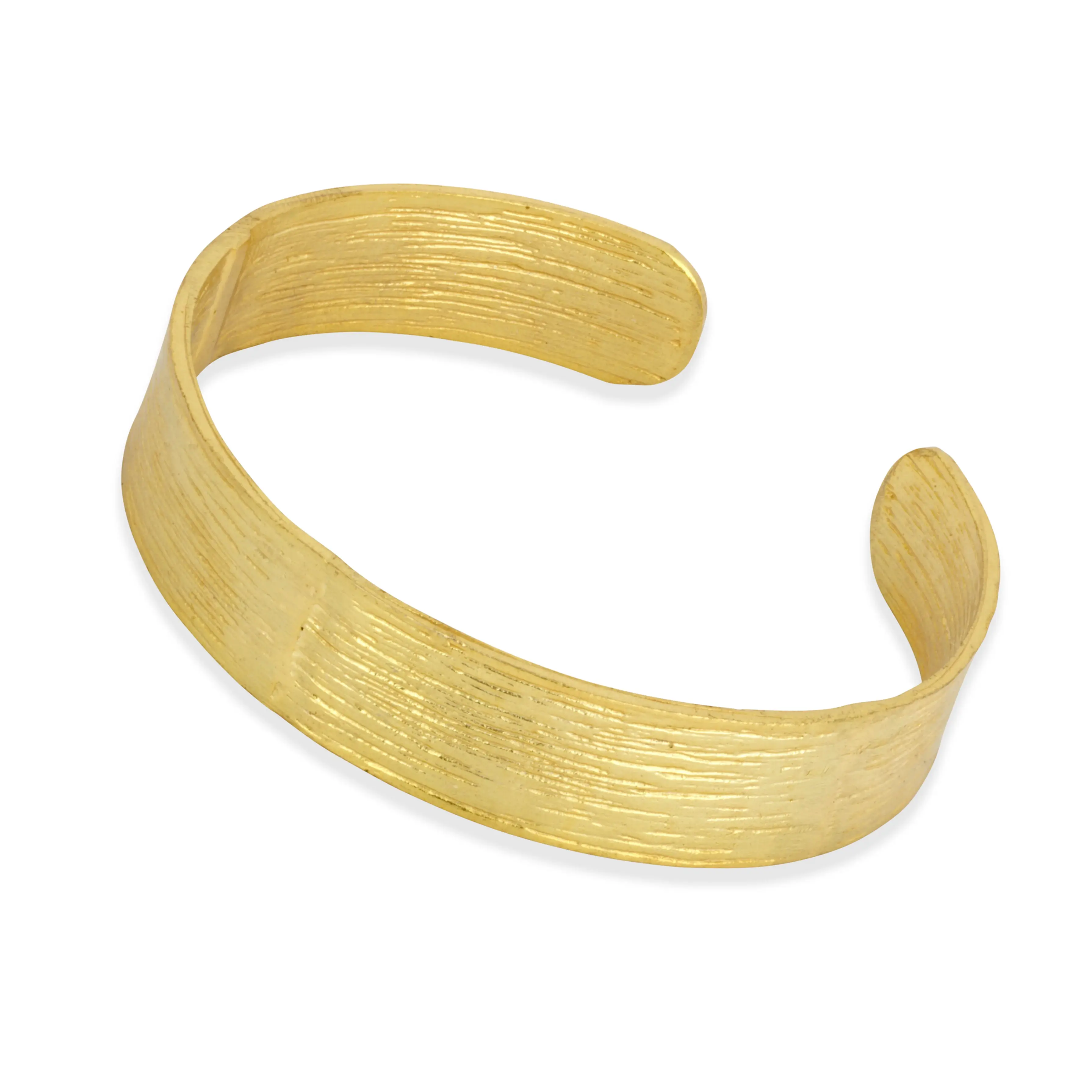 Aphrodite Brushed Gold Bangle by Ashiana London