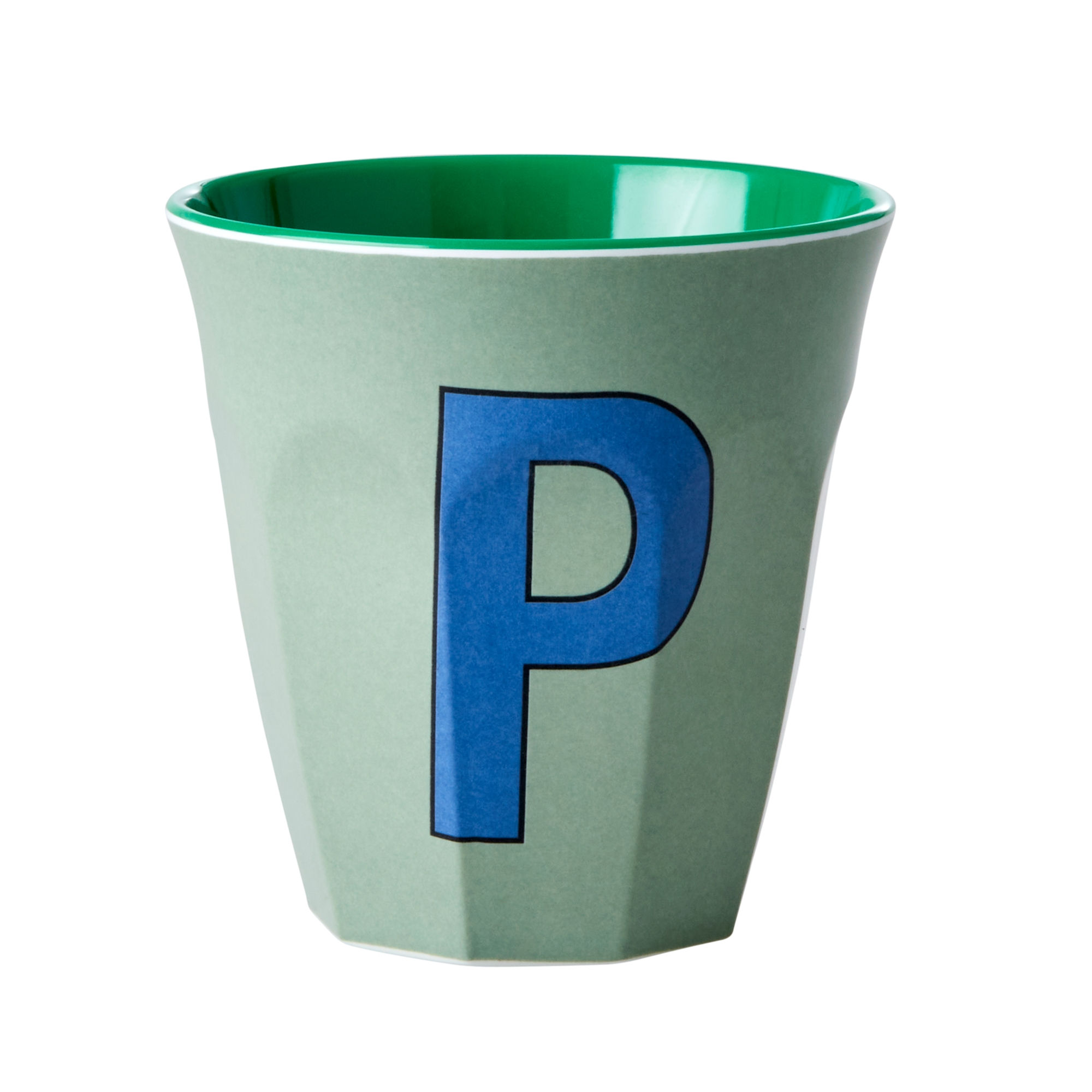 Rice Melamine Alphabet Cup - Khaki - P