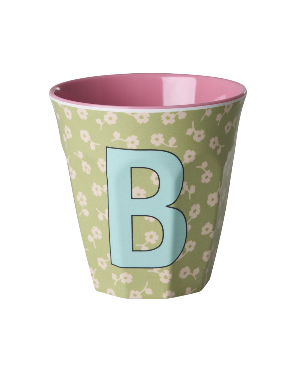 Rice Melamine Alphabet Cup Flowers - Letter B