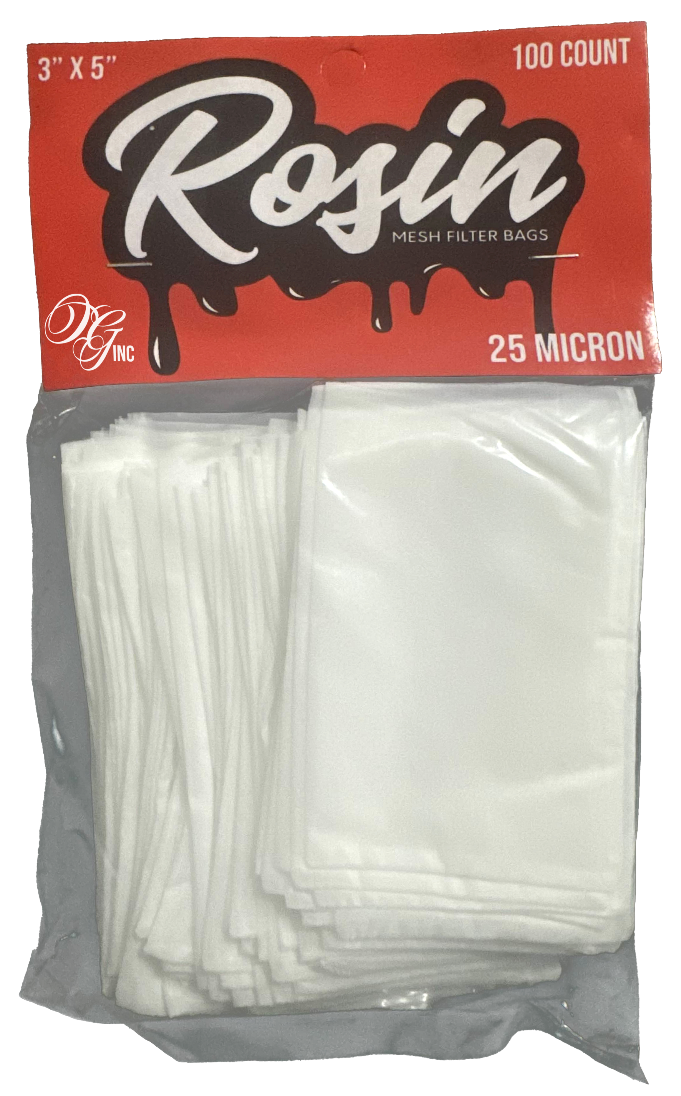 3x5 ROSIN 25 Micron Mesh Filter Bags - 100 Count