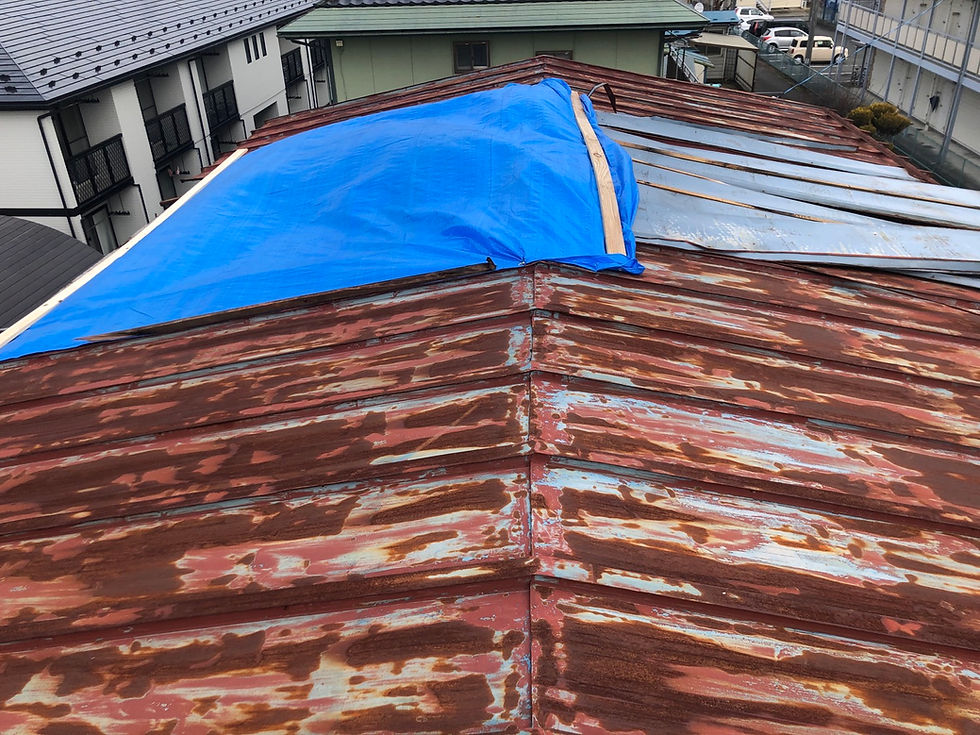 盛岡市 屋根葺き替え 瓦棒葺きから立平葺きへ