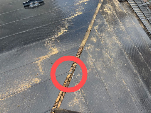 岩手県でよくある雨漏り　屋根の隅棟からの雨漏り修理