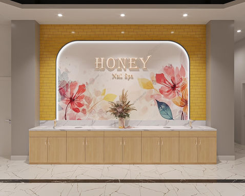 beautiful nail salon interior
