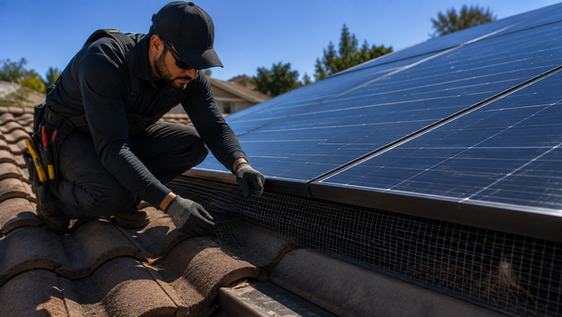 Solar Panel Bird Proofing