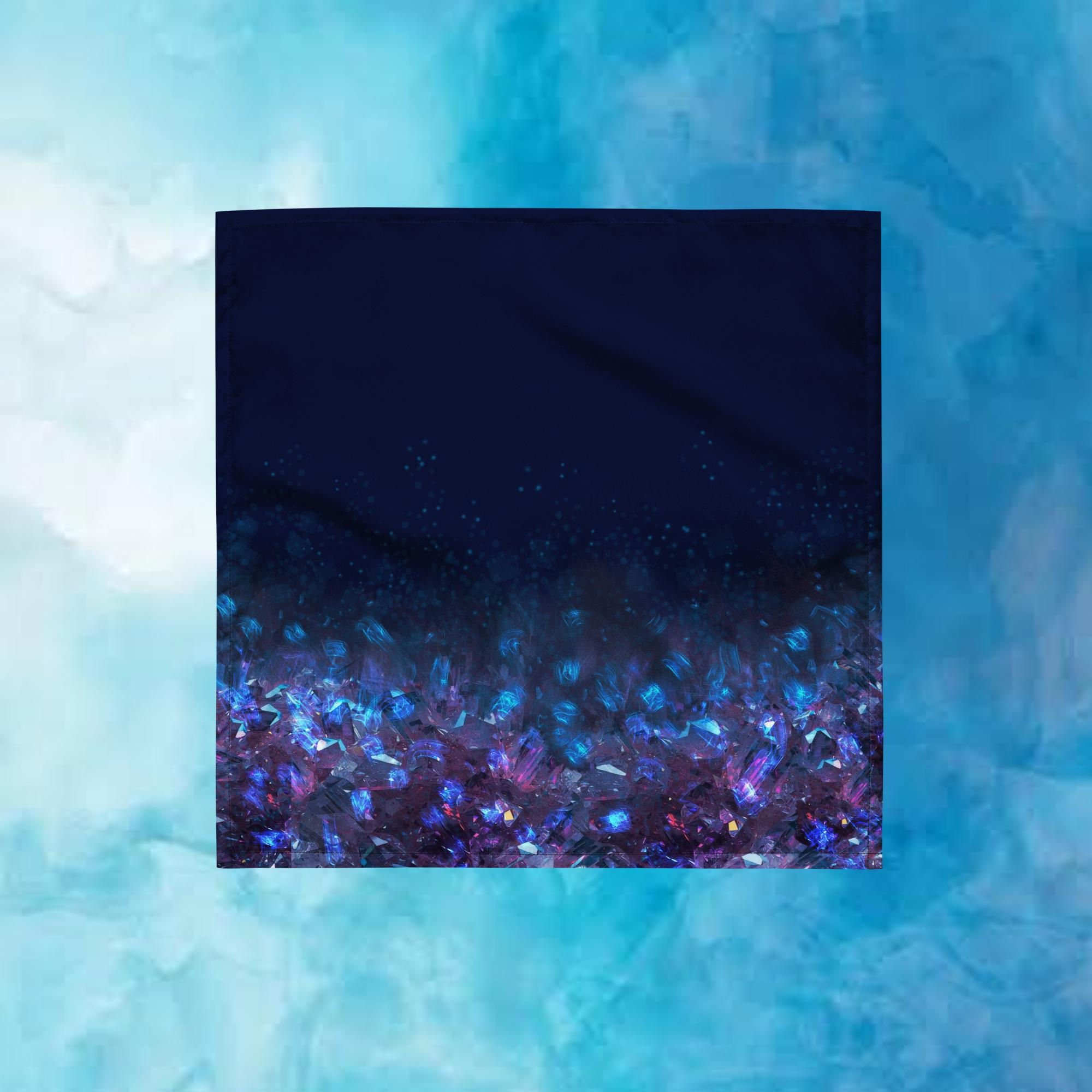 "Crystaline Blue" - All-over print bandana