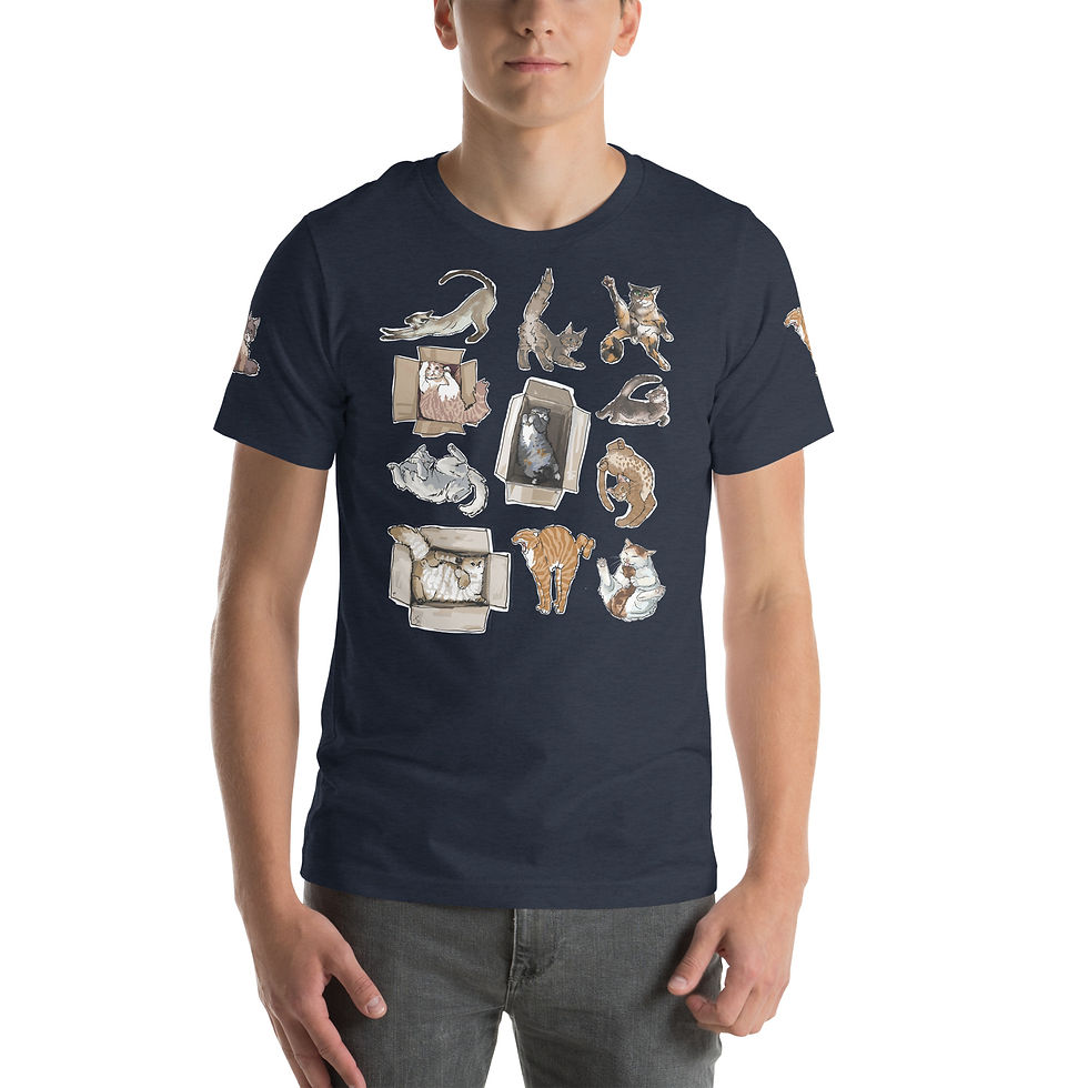 Thumbnail: "Cats and Boxes" - Collection. Unisex t-shirt