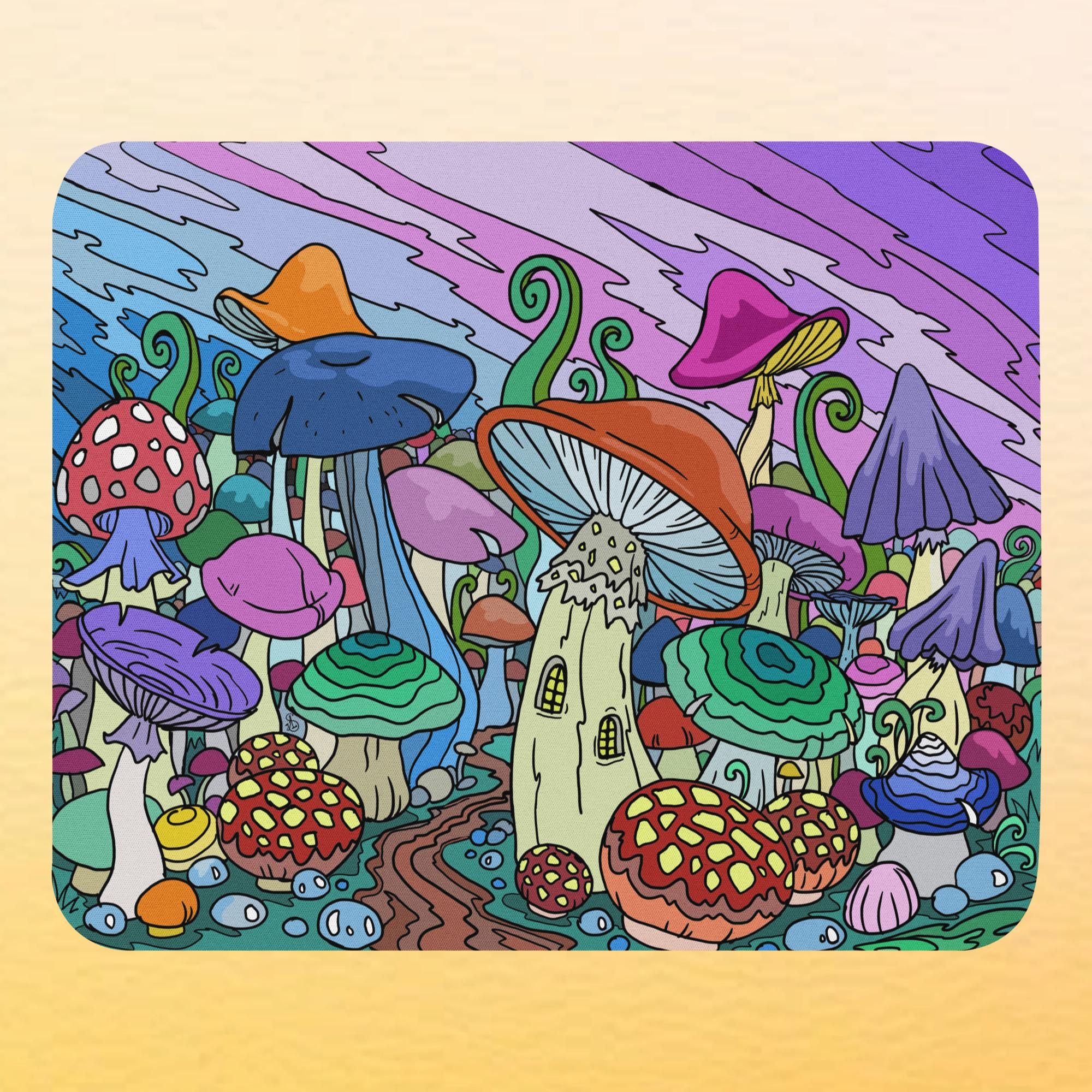 "Mushroom Village" - 8,7" x 7,1" Mouse pad