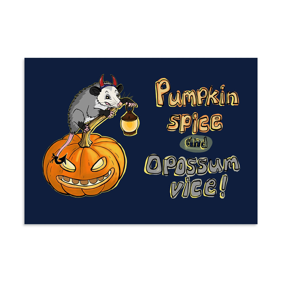 Миниатюра: "Halloween with an Opossum" collection - Poster