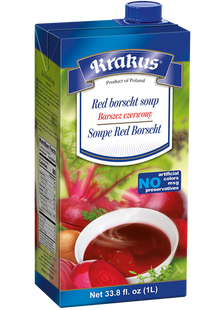 KRAKUS
PRODUCT OF POLAND
RED BORSCHT SOUP
ZUPA BARSZCZ CZERWONY