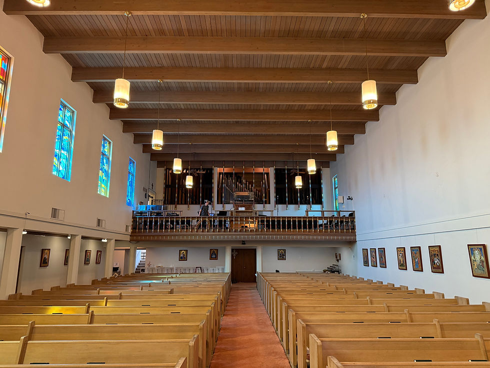 The pipe organ at St. Mark's Episcopal Church before demolition.