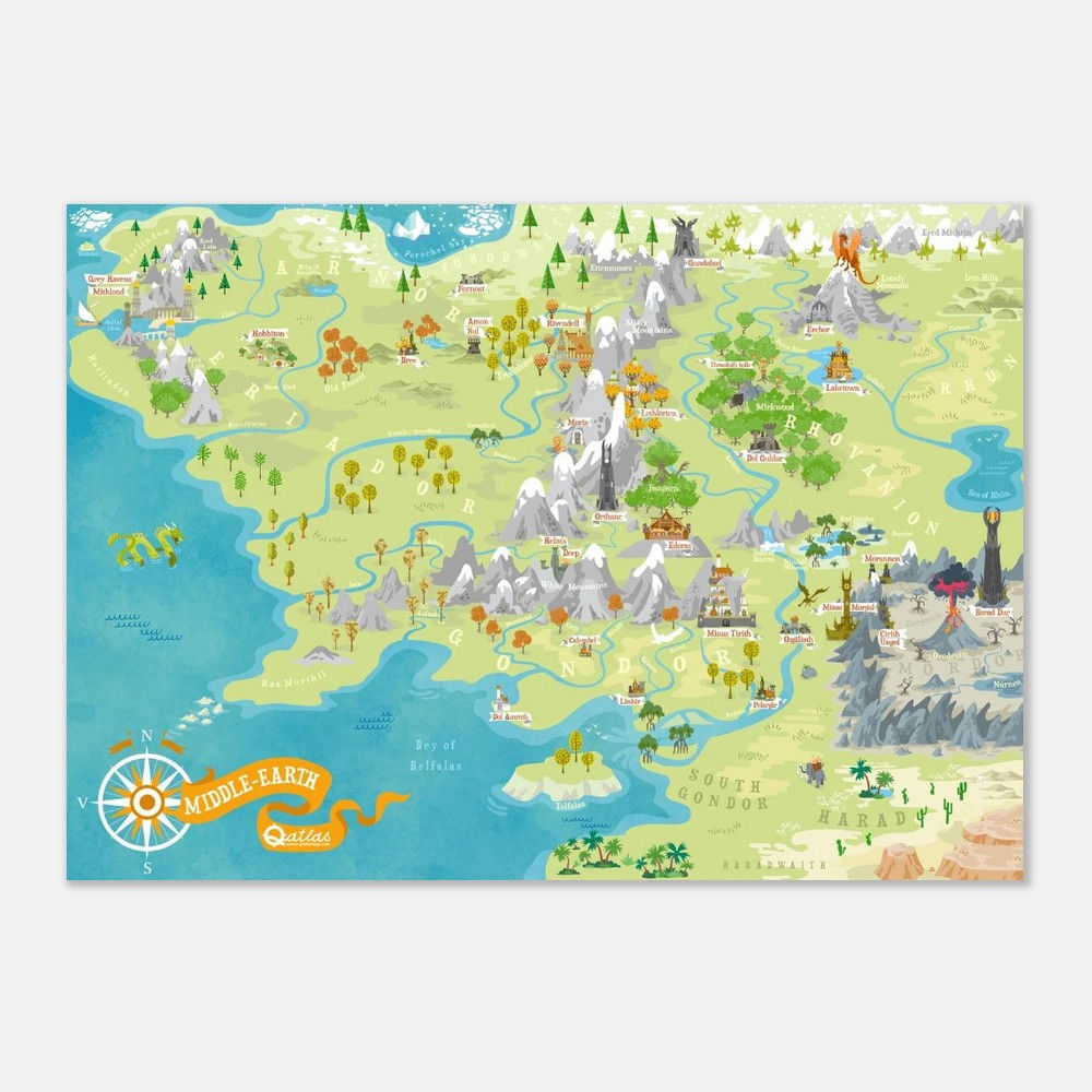 Middle Earth Fantasy Map 1.