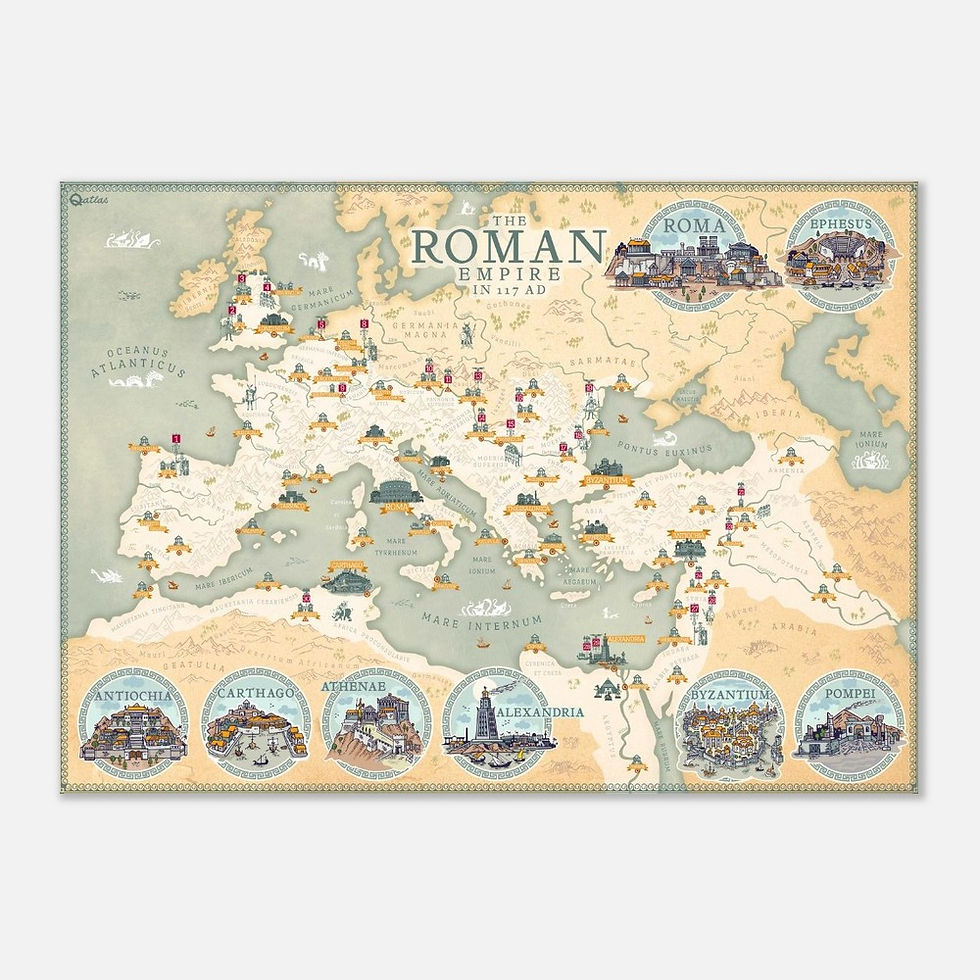 The Roman Empire map from 117 AD - Classic Matte Paper Poster