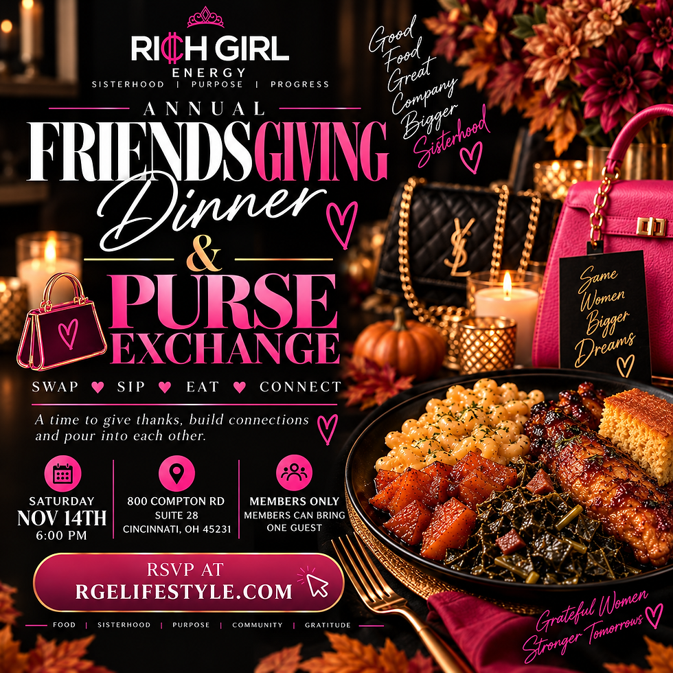 Rich Girl Annual Friendsgiving Dinner & Purse Exchange -Members Only