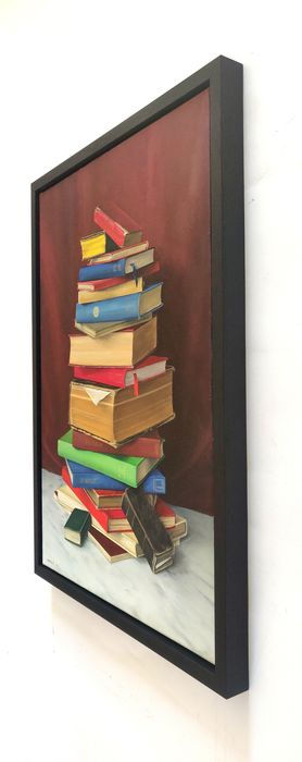 縮圖：Stilleven met stapel boeken