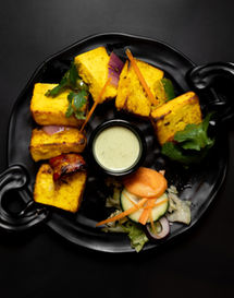 Tandoori-grilled paneer cubes marinated in spices served in Melbourne