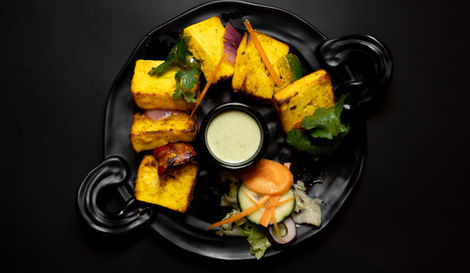 Tandoori-grilled paneer cubes marinated in spices served in Melbourne