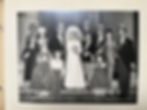 BN: Wedding day with Peter Newman in 1964 with her parents next to Peter and his sister in front of them. And on the right her parents-in-law and her brother-in-law with his wife