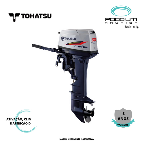 TOHATSU 30 HP EVER RUN, 2 TEMPOS (MANUAL) Poddium Náutica