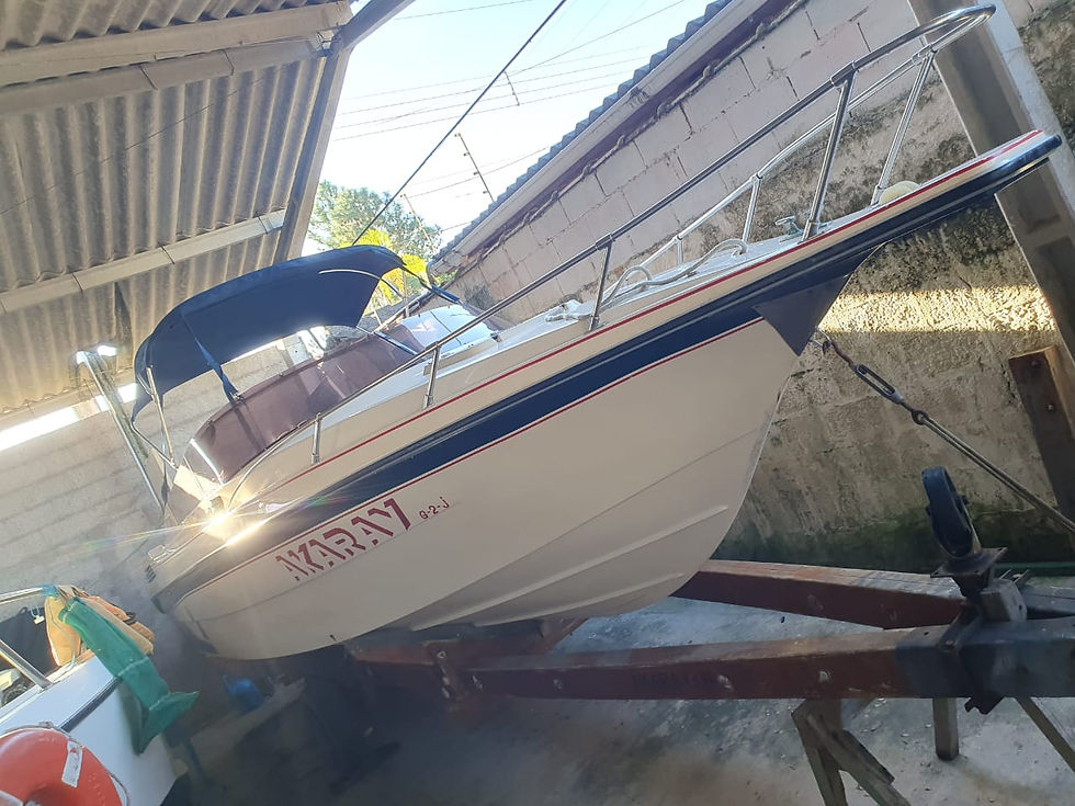 Miniatura: Lancha Tycon 23 + Carreta rodoencalhe- sem motorização