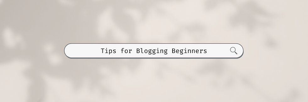 Tips for Blogging Beginners:
