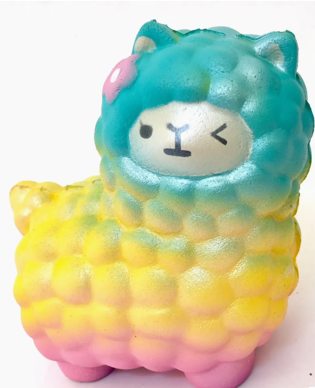 Toy: Squishy Rainbow Llama/Alpaca