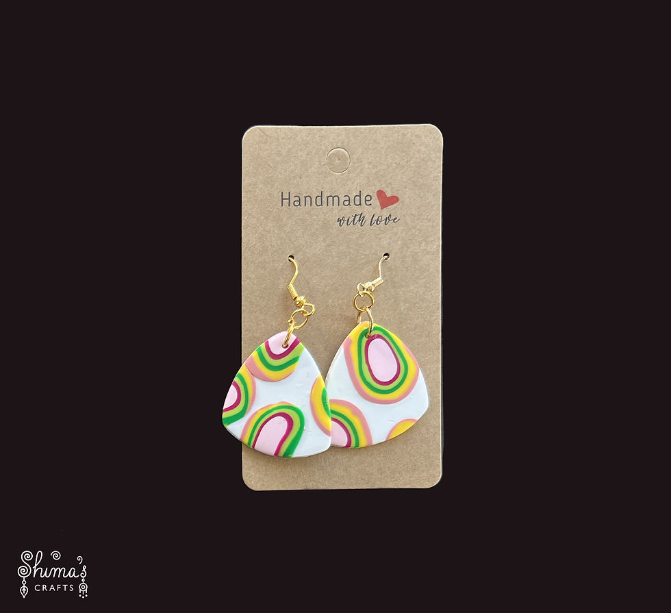 Thumbnail: Handmade polymer clay earrings