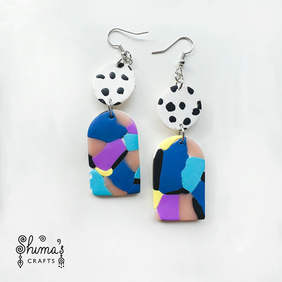 Thumbnail: Handmade polymer clay earrings
