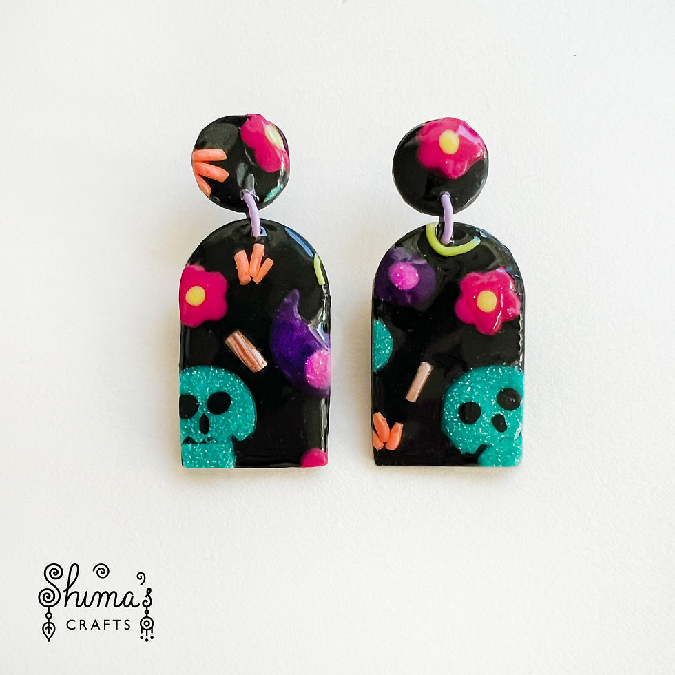 Thumbnail: Handmade polymer clay earrings