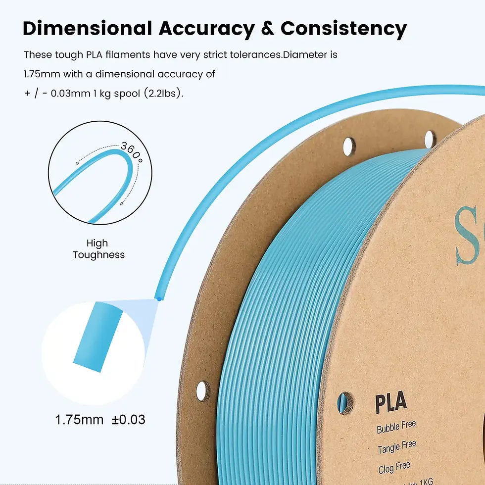Thumbnail: Sovol White/Blue PLA 3D Printing Filament 2KG (1KG=1KG)Cardboard Spools (4.4lbs)