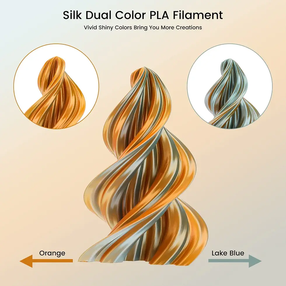 Thumbnail: Sovol Silk PLA Filament Dual Colors 1.75mm / Dual-Blue Orange 1kg