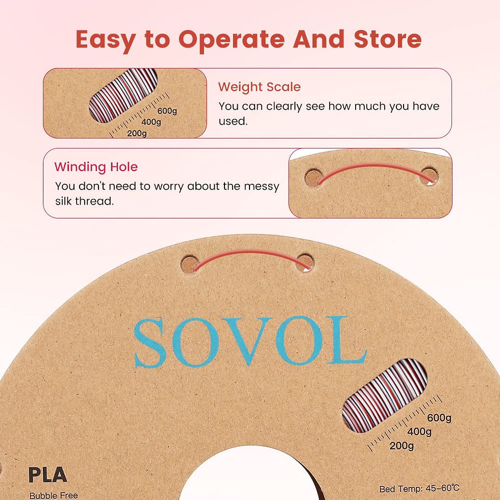 Thumbnail: Sovol Silk PLA Filament Tri Colors 1.75mm Tri-Gold Silver Copper 1kg