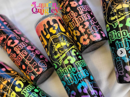 Halloween Inspired Tumbler Ideas (including my fav- Mean Girls + Lisa Frank Mash-Up)