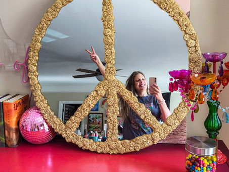 DIY Peace Sign Mirror
