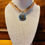 Thumbnail: Metal Two tone Pendant with Organza Necklace
