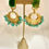 Thumbnail: Handcrafted 18k Gold Filled with Semi Precious Stones Earrings
