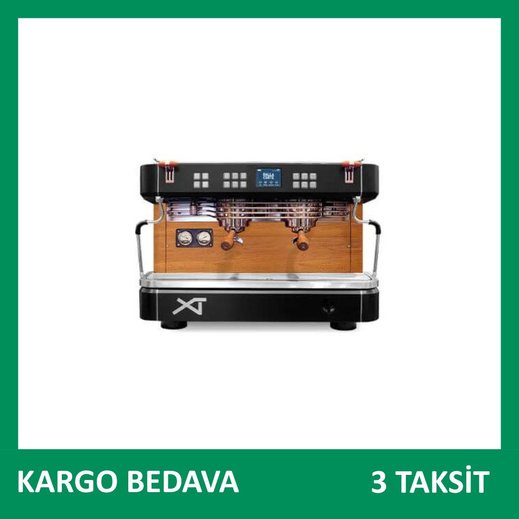 Dalla Corte XT Classic DCPROXT6T-2-DN (2 Gruplu) Kahve Makinesi SİYAH-CEVİZ
