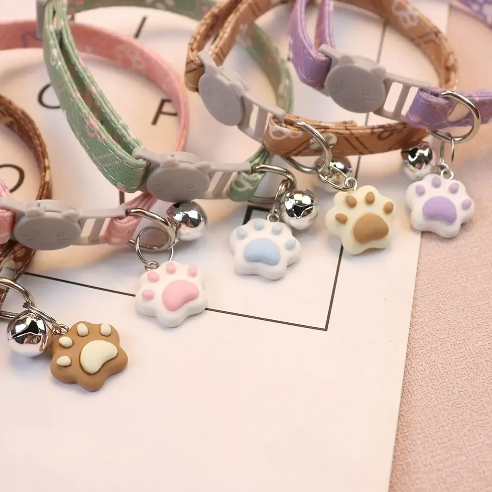 Thumbnail: Cute Neck Pet Collar with Bell for Small Dogs Puppy Kitten Stuff Things Accessor