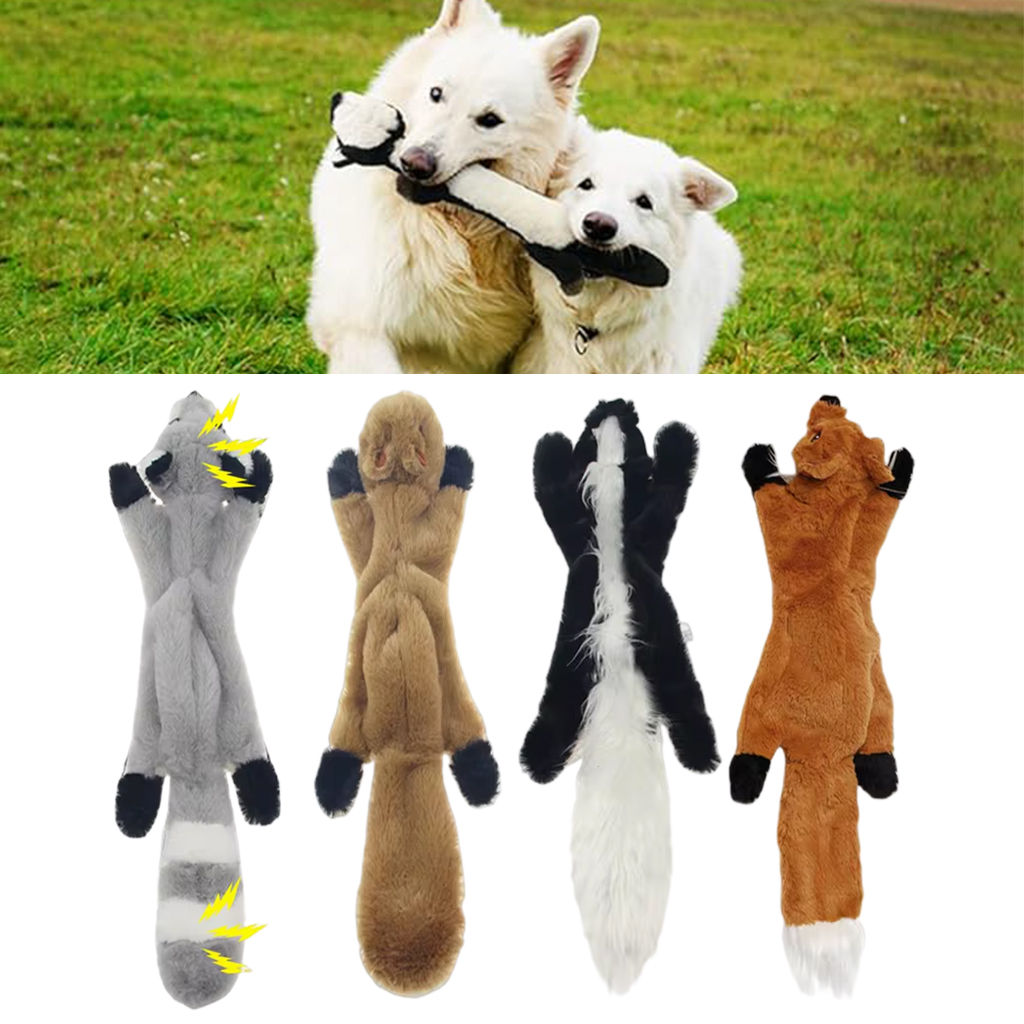 New 45cm Simulated Animal Holster No Stuffing with Squeakers Dog Chew Toy Durabl