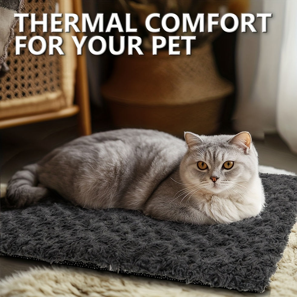 Thumbnail: Self-Warming Pet Pad Blanket, Electric-Free Thermal Bed Mat, Anti-Slip for Cats 