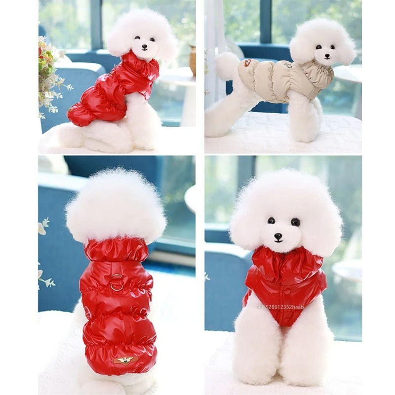 Thumbnail: Soft Warm Dog Clothes Winter Padded Puppy Cat Coat Jacket For Small Medium Dogs 